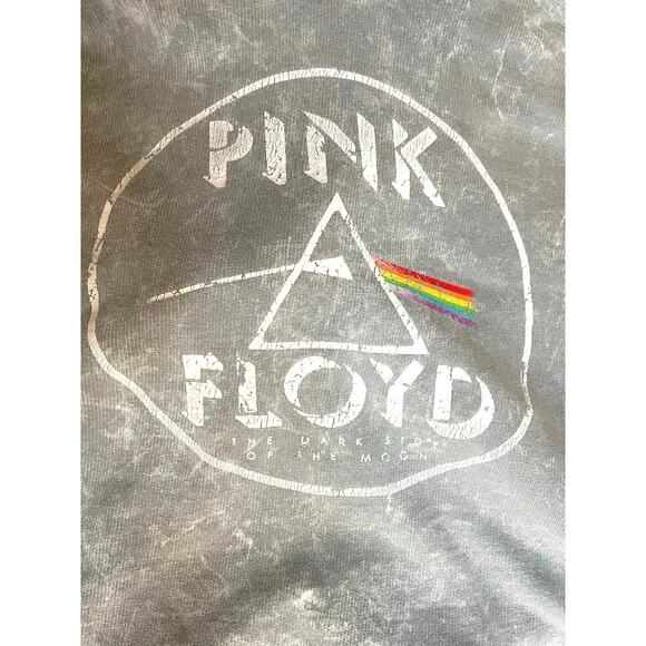 Pink Floyd Hoodie Dark Side Tour 1973 Cropped Gray L - Picture 5 of 6